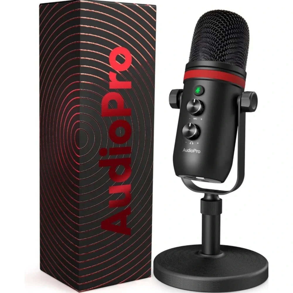 AudioPro USB Condenser‎ Microphone for PC, Gaming, Streaming & Podcasting
